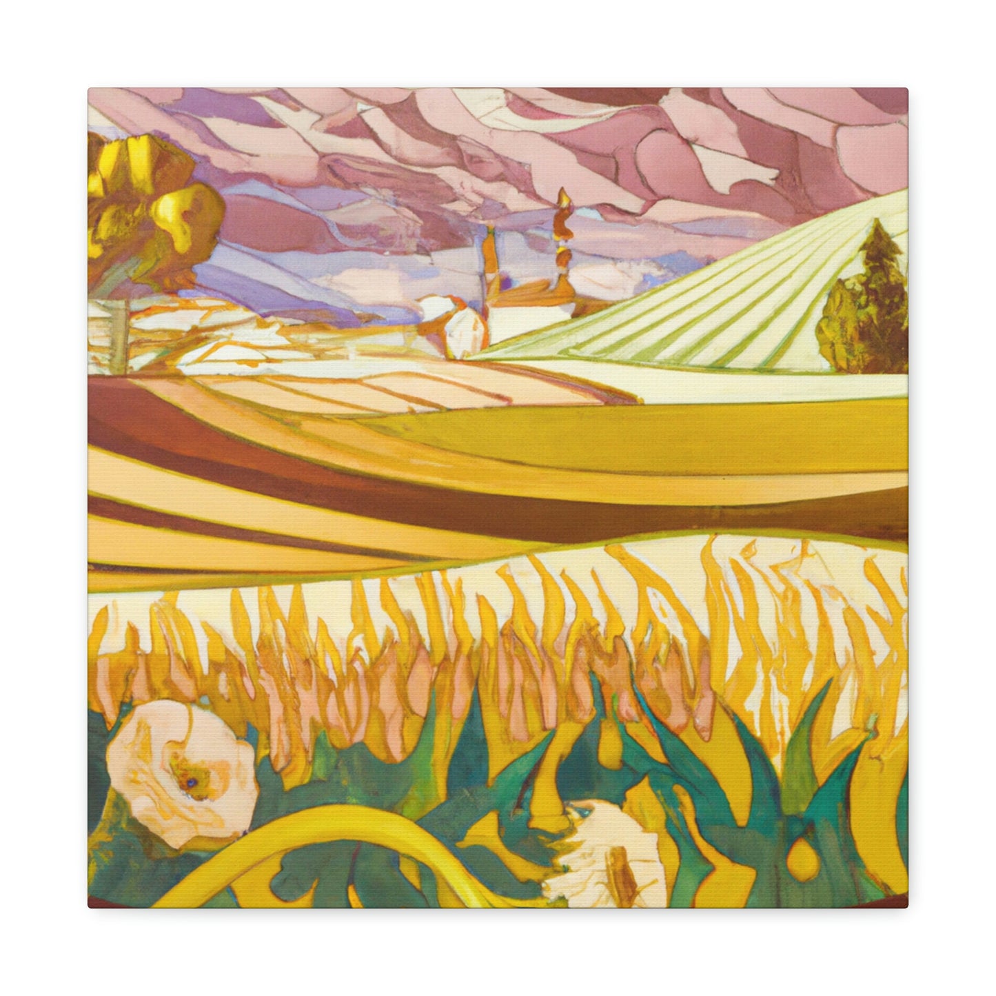 "Harvesting the Fields Abloom" - Canvas