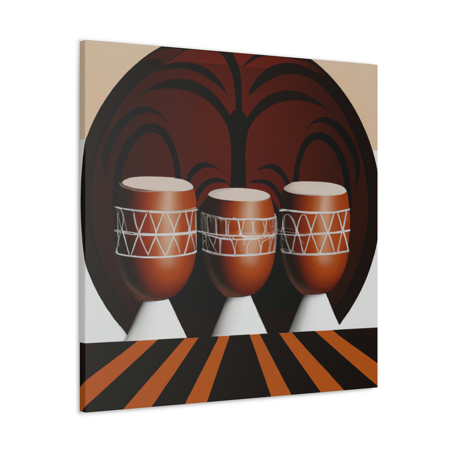 "Lively Deco Bongos" - Canvas