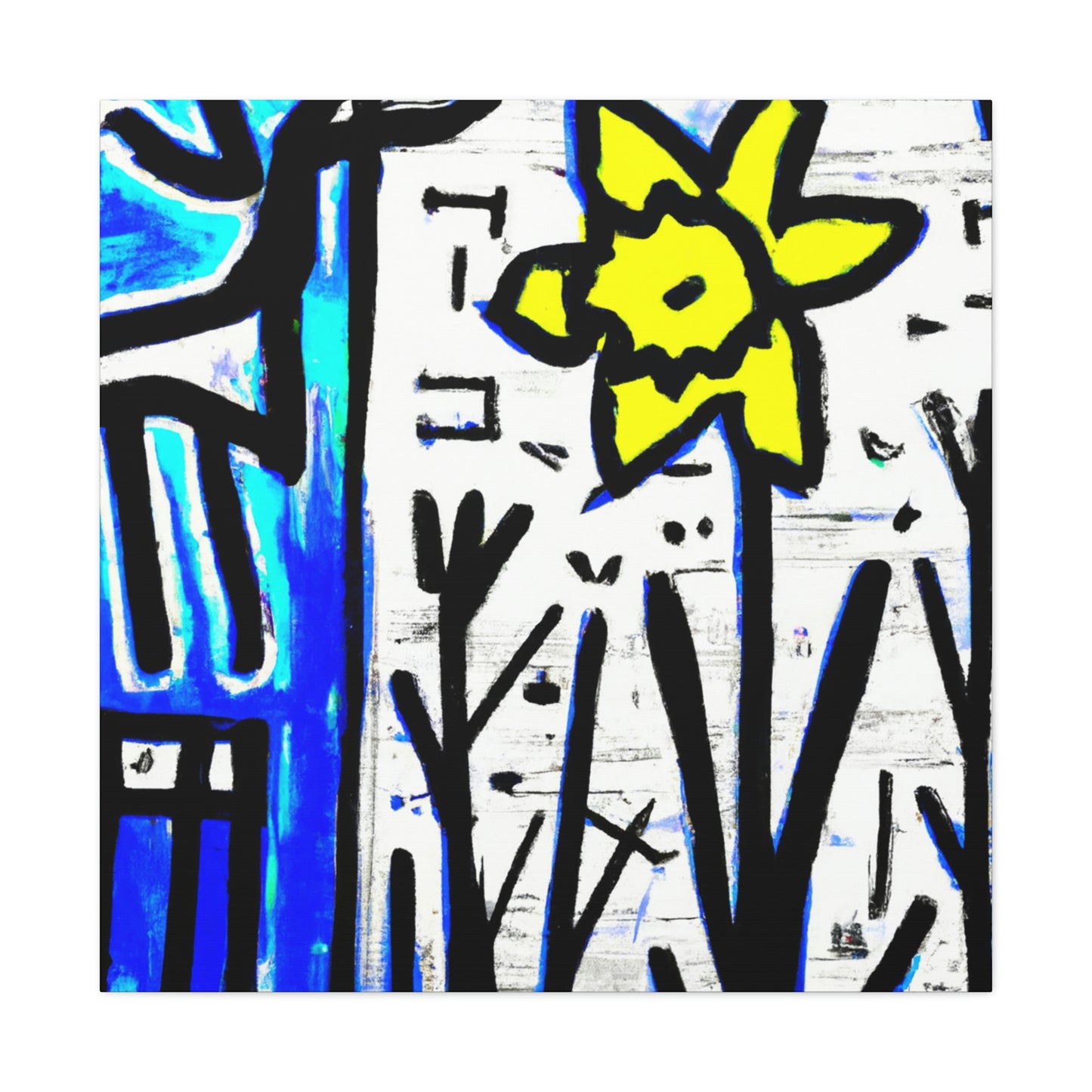 "Daffodils in Abstraction" - Canvas