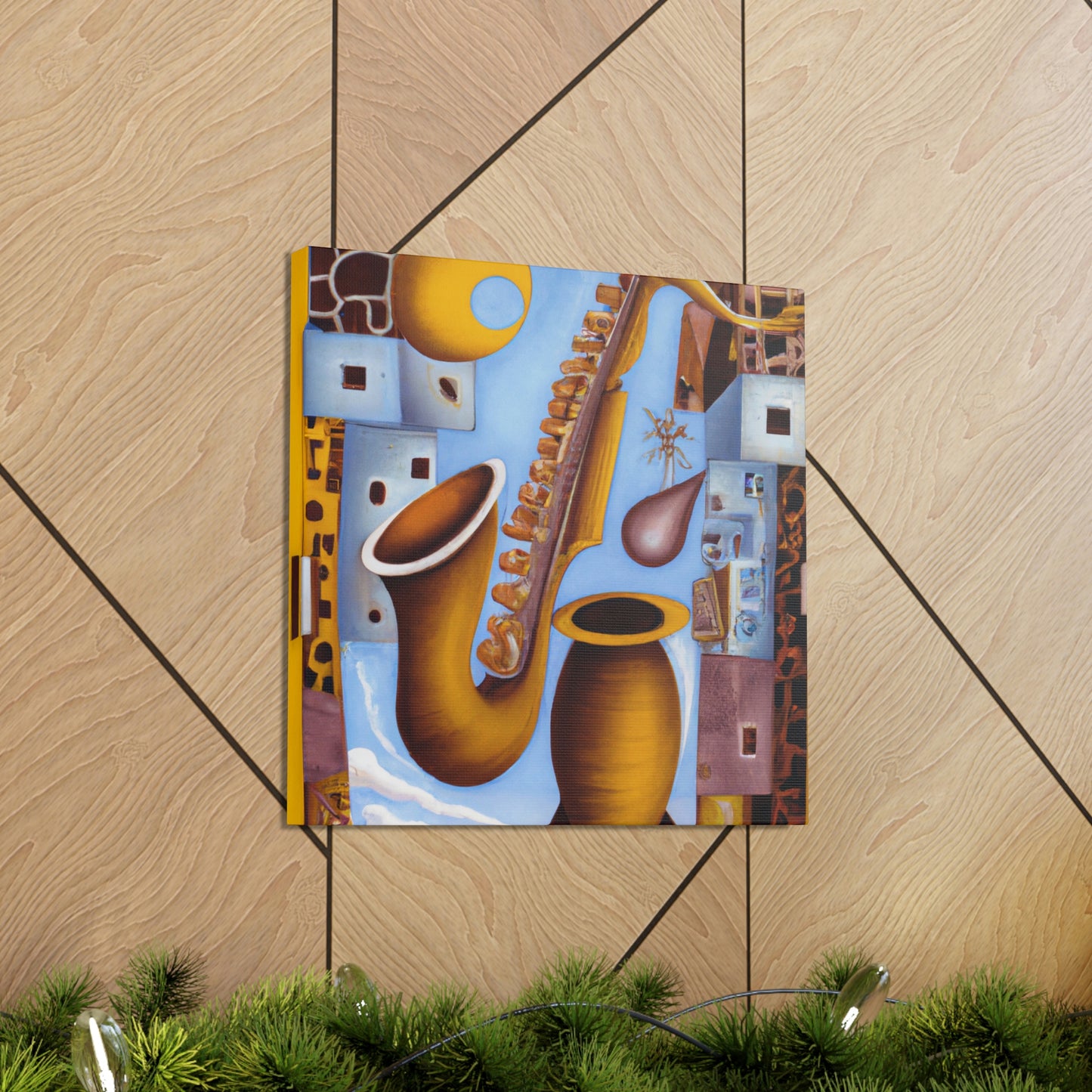 Saxophone in Spirals - Canvas