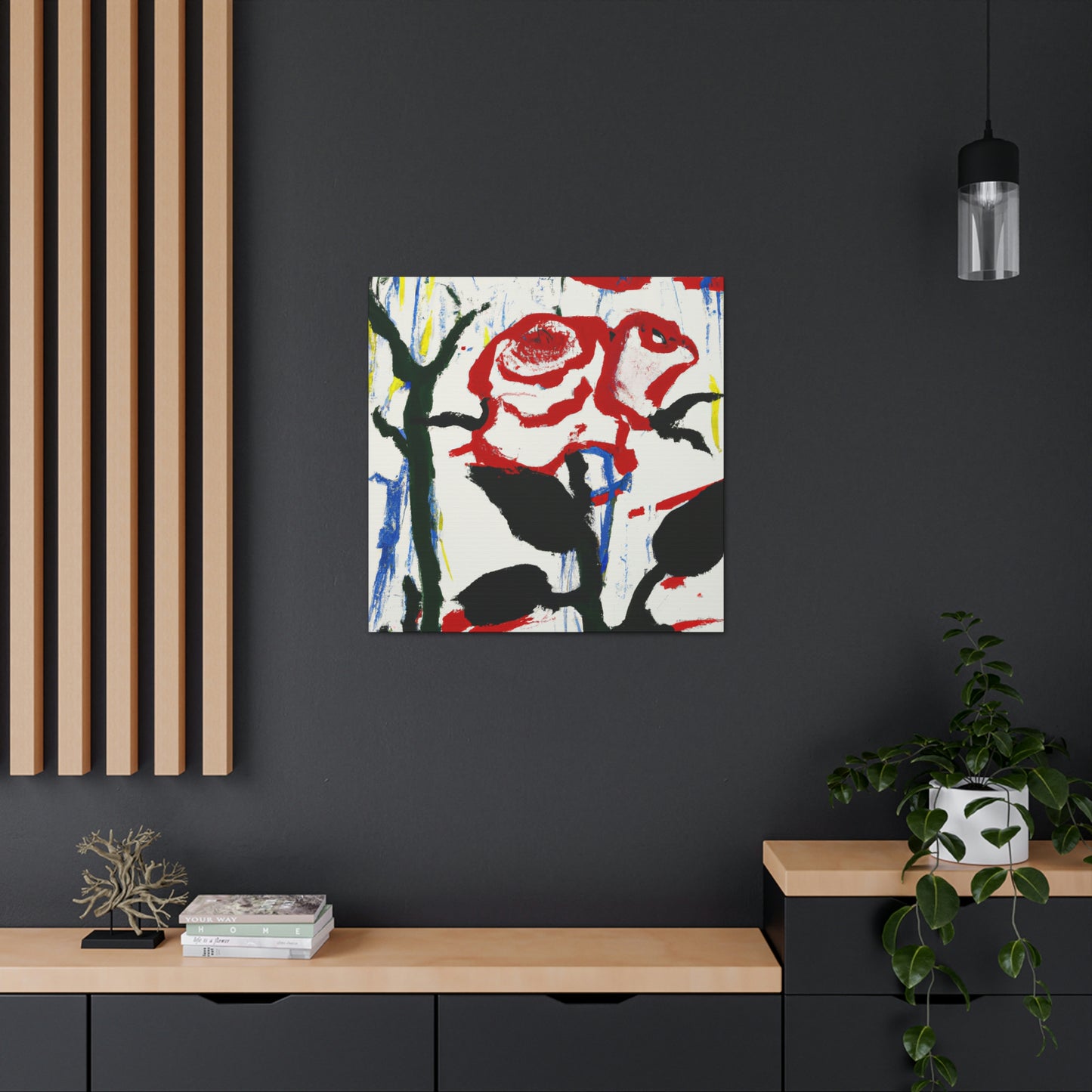 "Rose in Expressionism" - Canvas