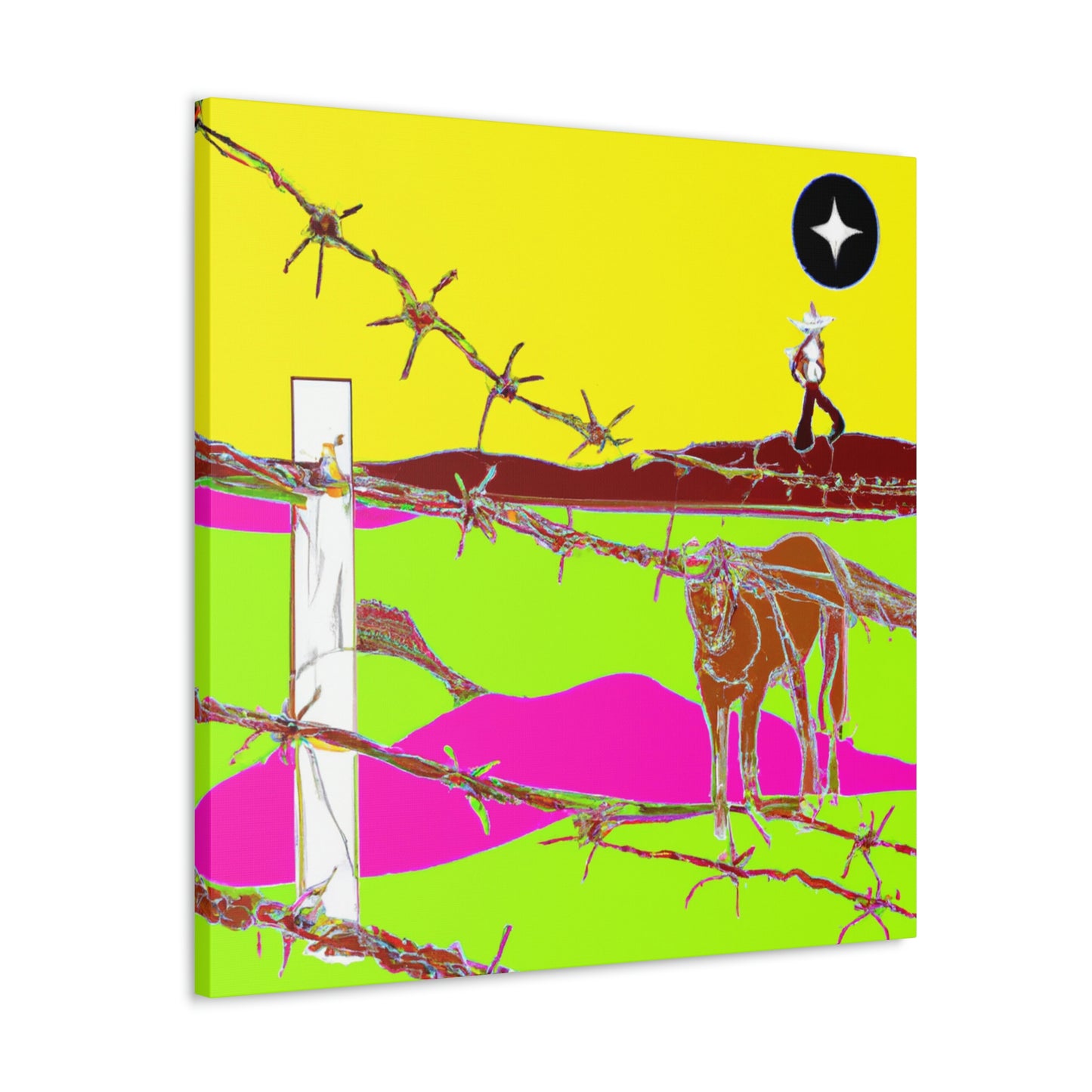 Barbed Wire Snapshot - Canvas