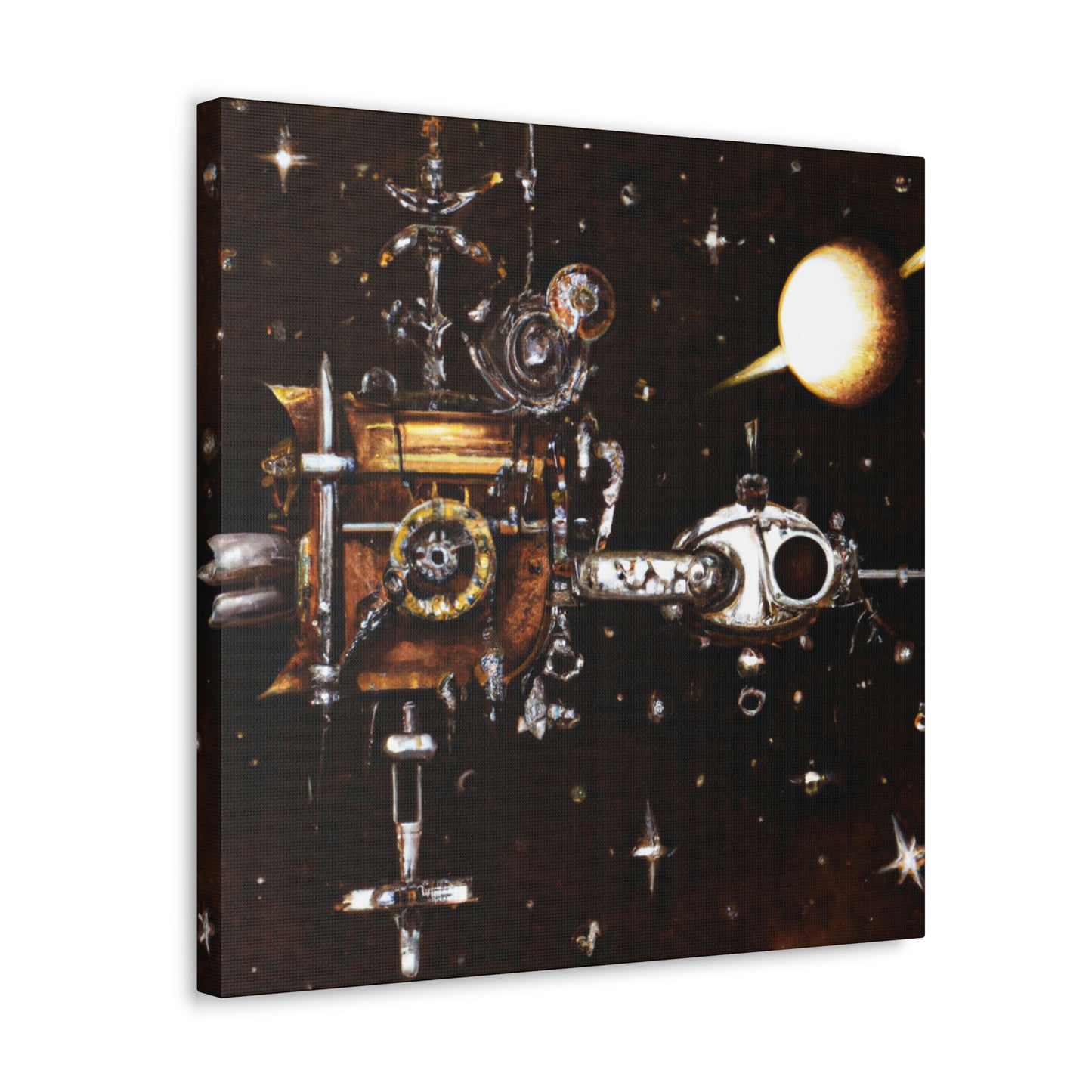 Satellite in Steampunk Times - Canvas