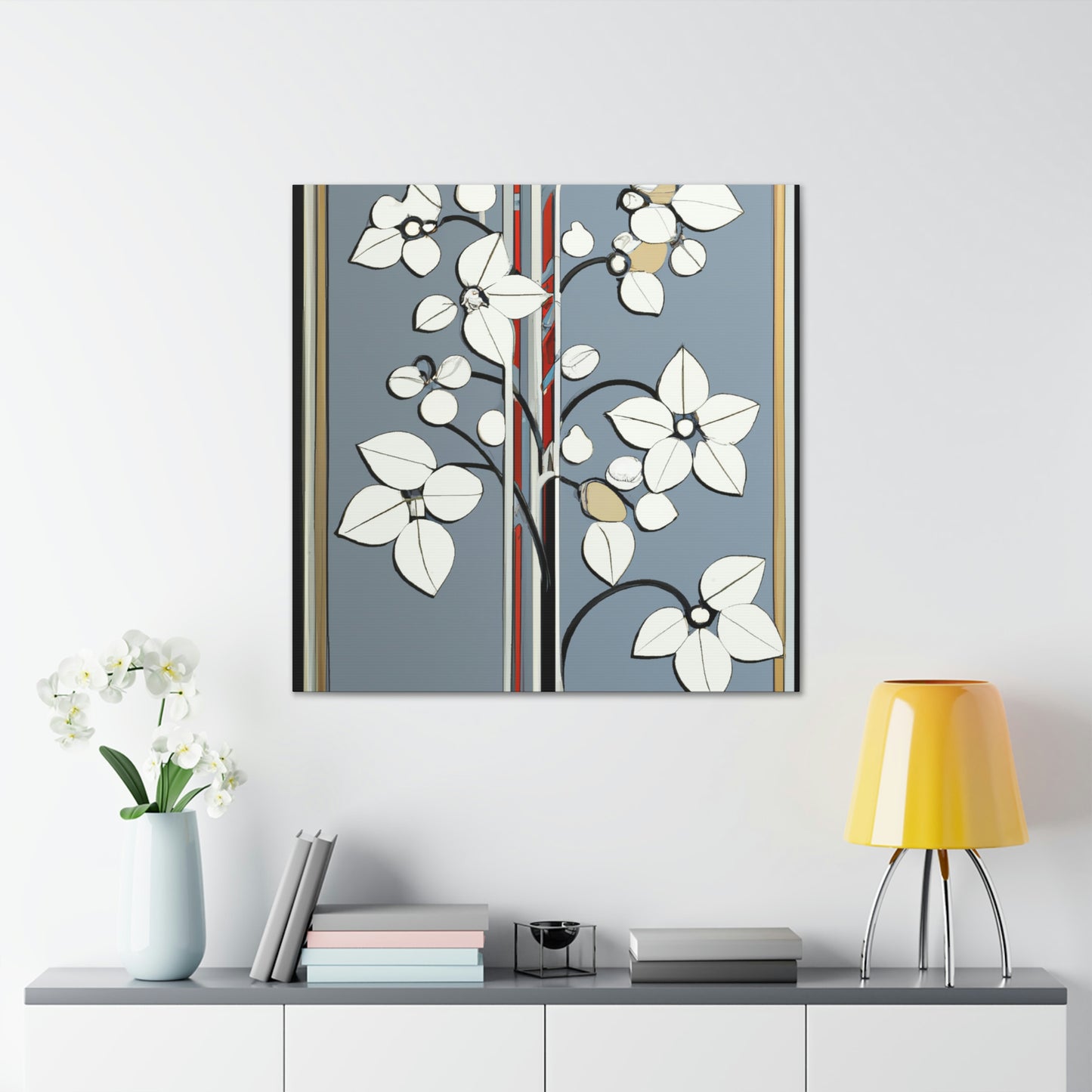 "Deco Dogwood Symphony" - Canvas