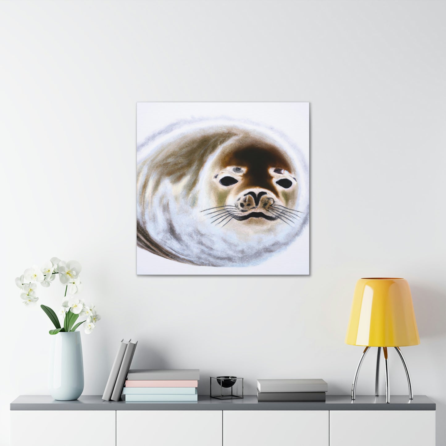 Harp Seal Slumbering - Canvas