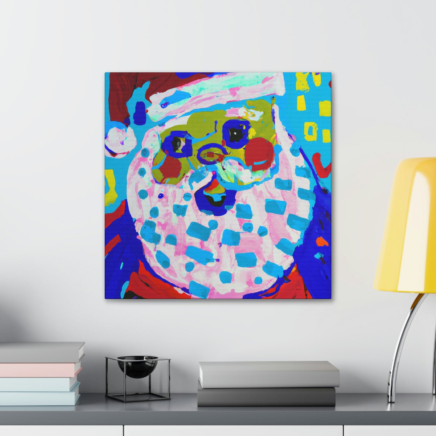 Santa in Christmas Glow - Canvas