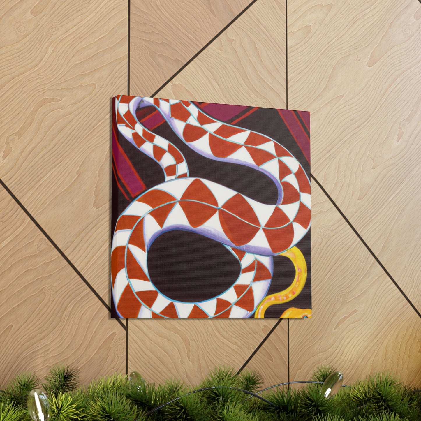 "Snake with Deco Poise" - Canvas