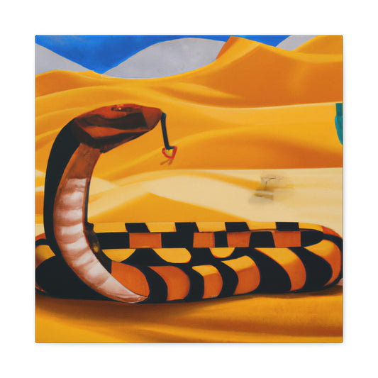 "Striking Rattlesnake Deco" - Canvas