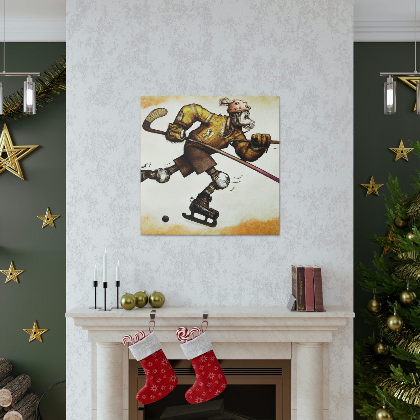 Hockey on Gears Wheels - Canvas