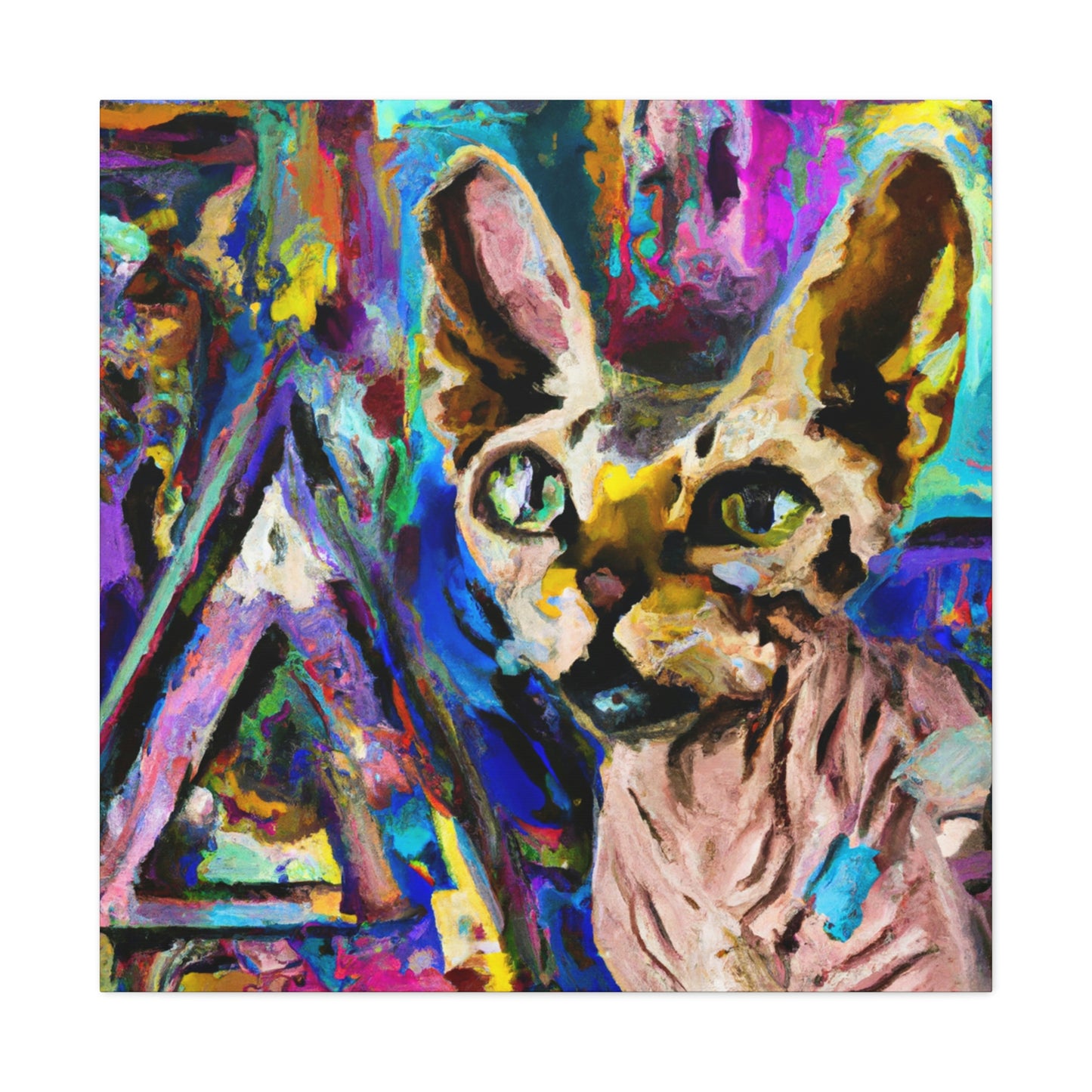 Sphynx in Abstraction - Canvas