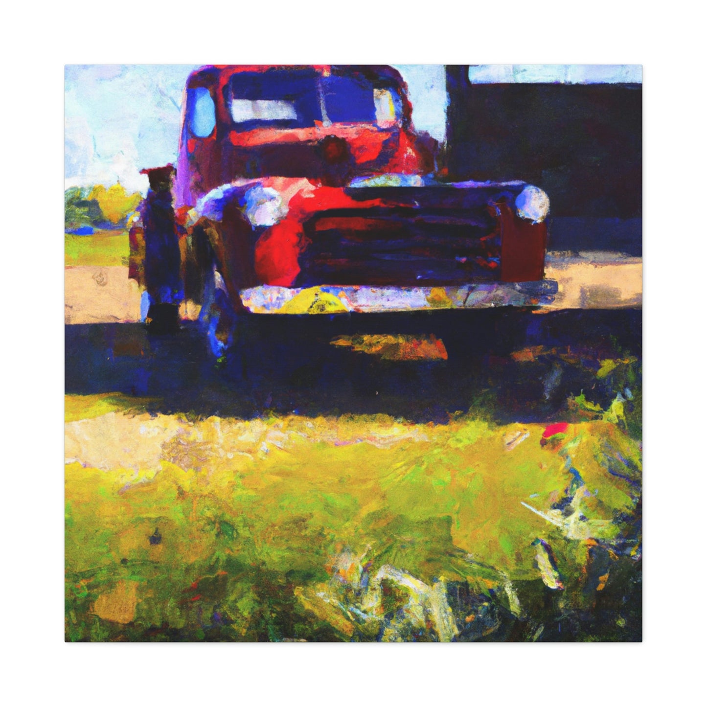 Old Pickup Reflection - Canvas