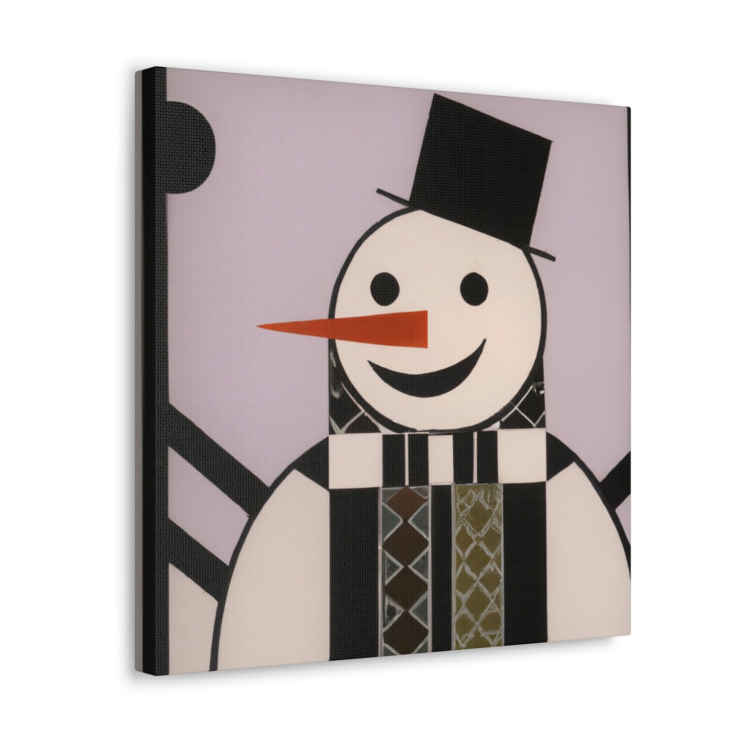 "Frosty Art Deco Snowman" - Canvas