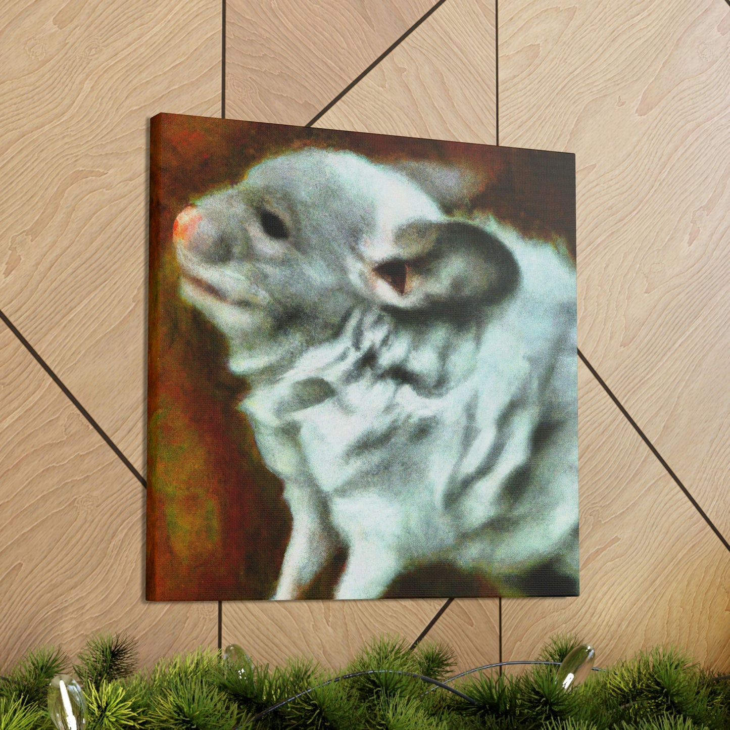 "Chinchilla in Moonlight" - Canvas