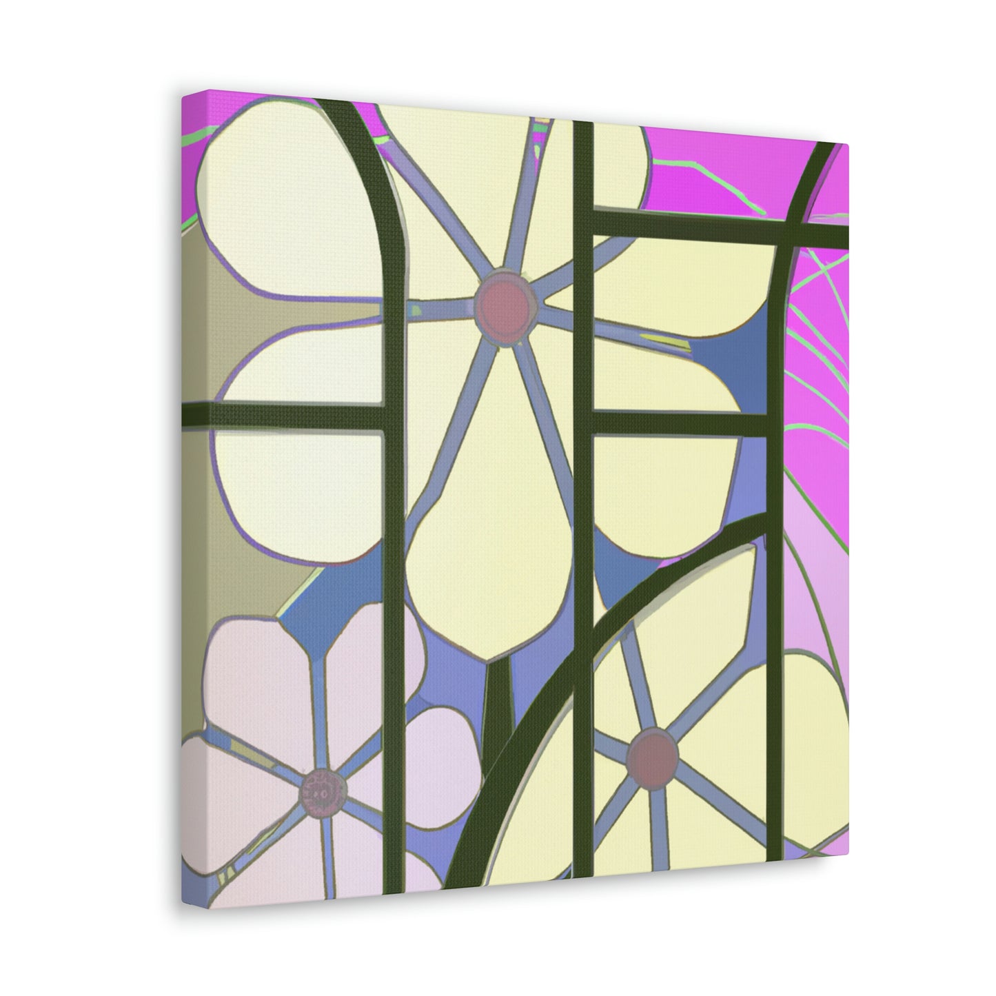 "Eye-Catching Deco Dogwood" - Canvas