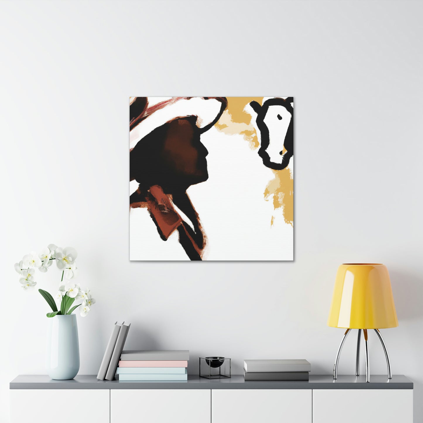 "Cowhide Covered Canvas" - Canvas