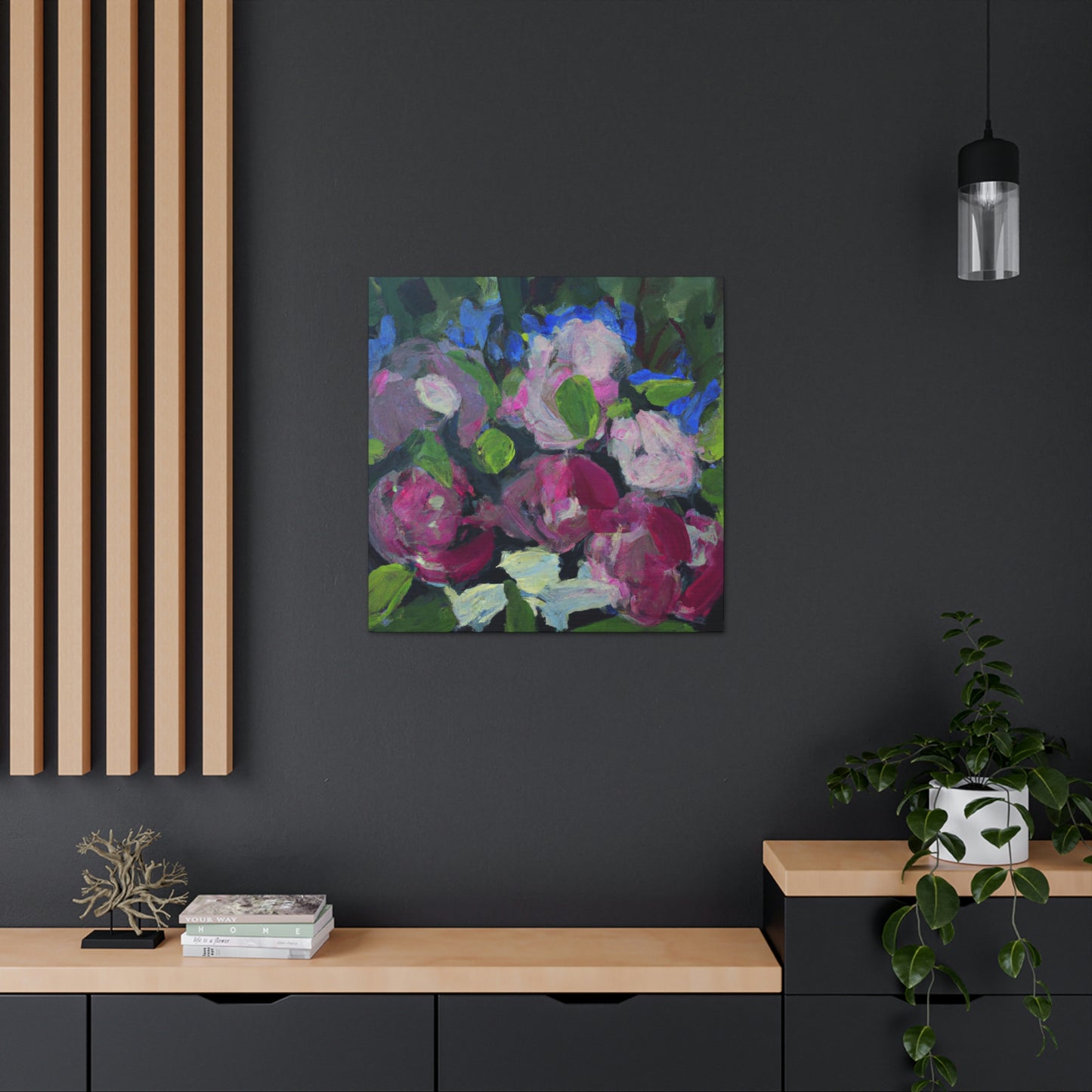 Peony in Bloom. - Canvas