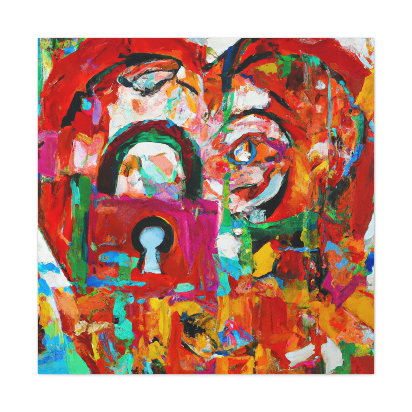 Love Lock in Paint. - Canvas