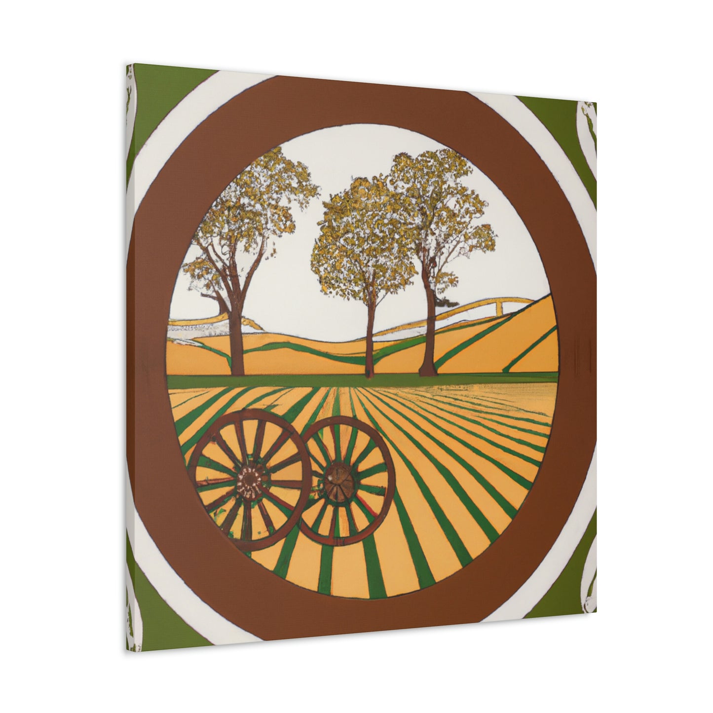 "Wagon Wheel: Deco Shine" - Canvas