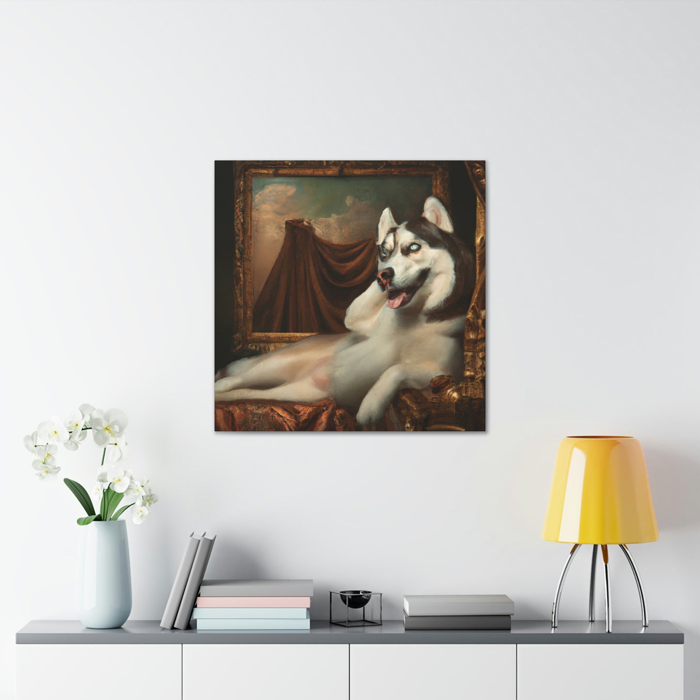 "The Loyal Husky Companion" - Canvas