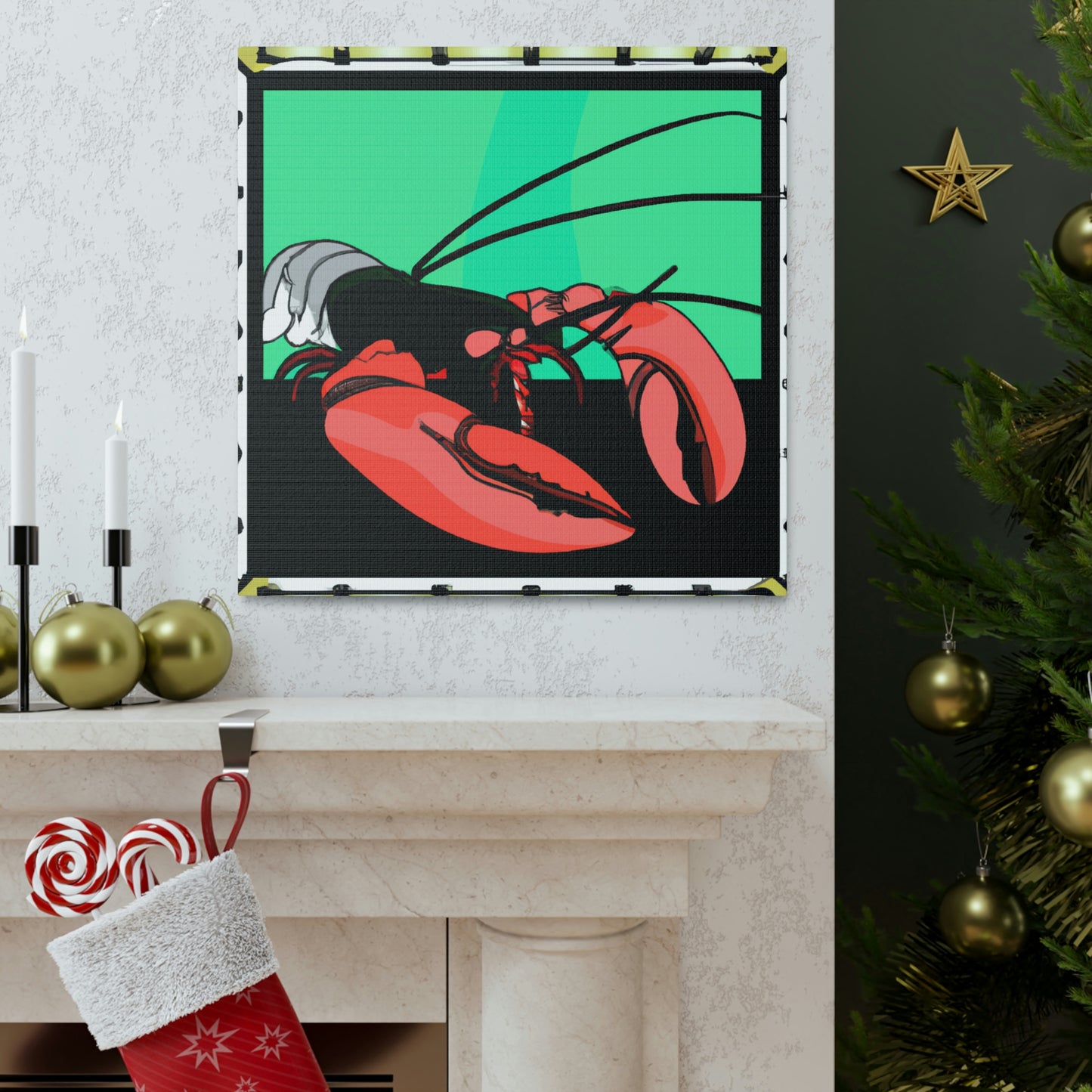 "Lobster Lures Lovingly" - Canvas