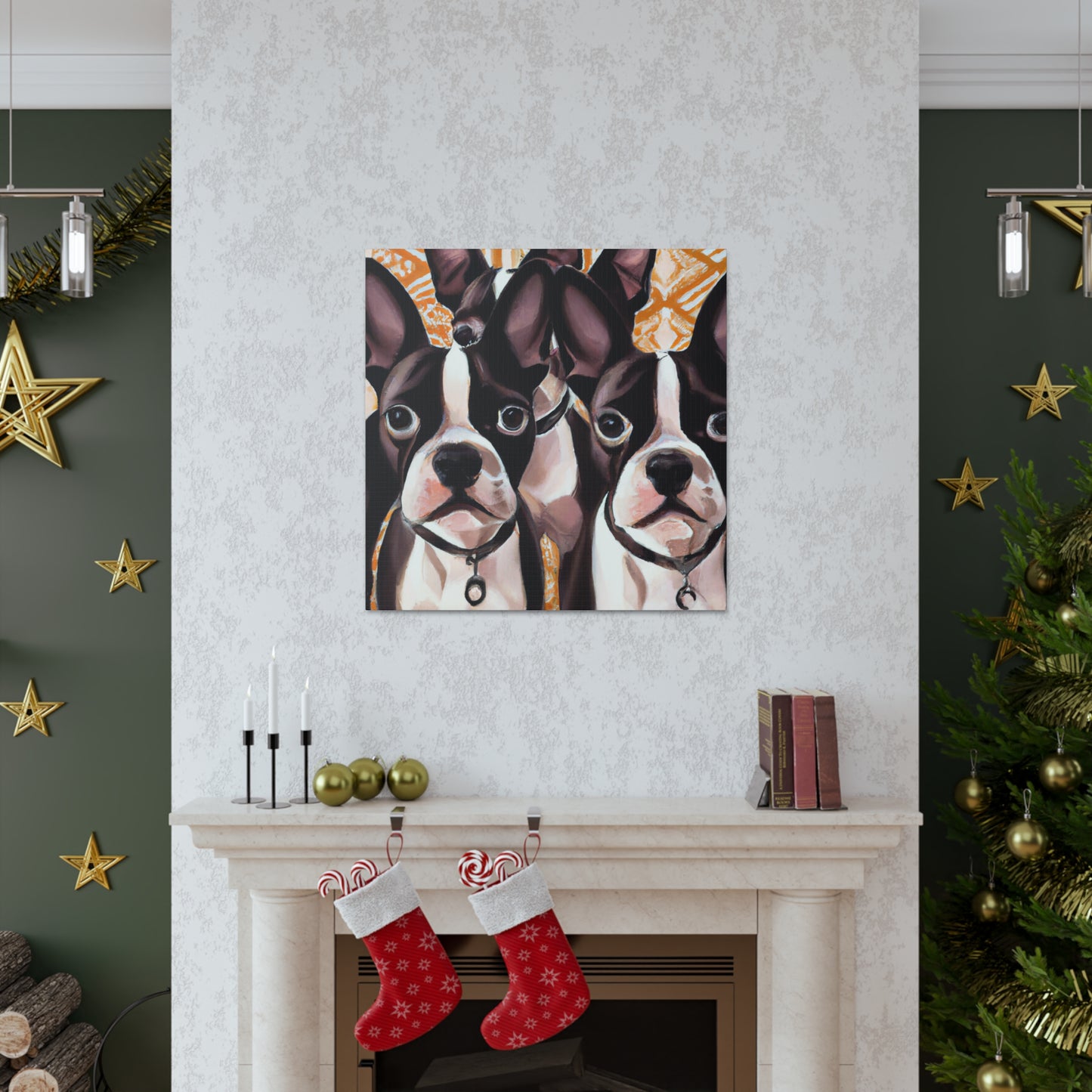 "Boston Terrier Splendour" - Canvas