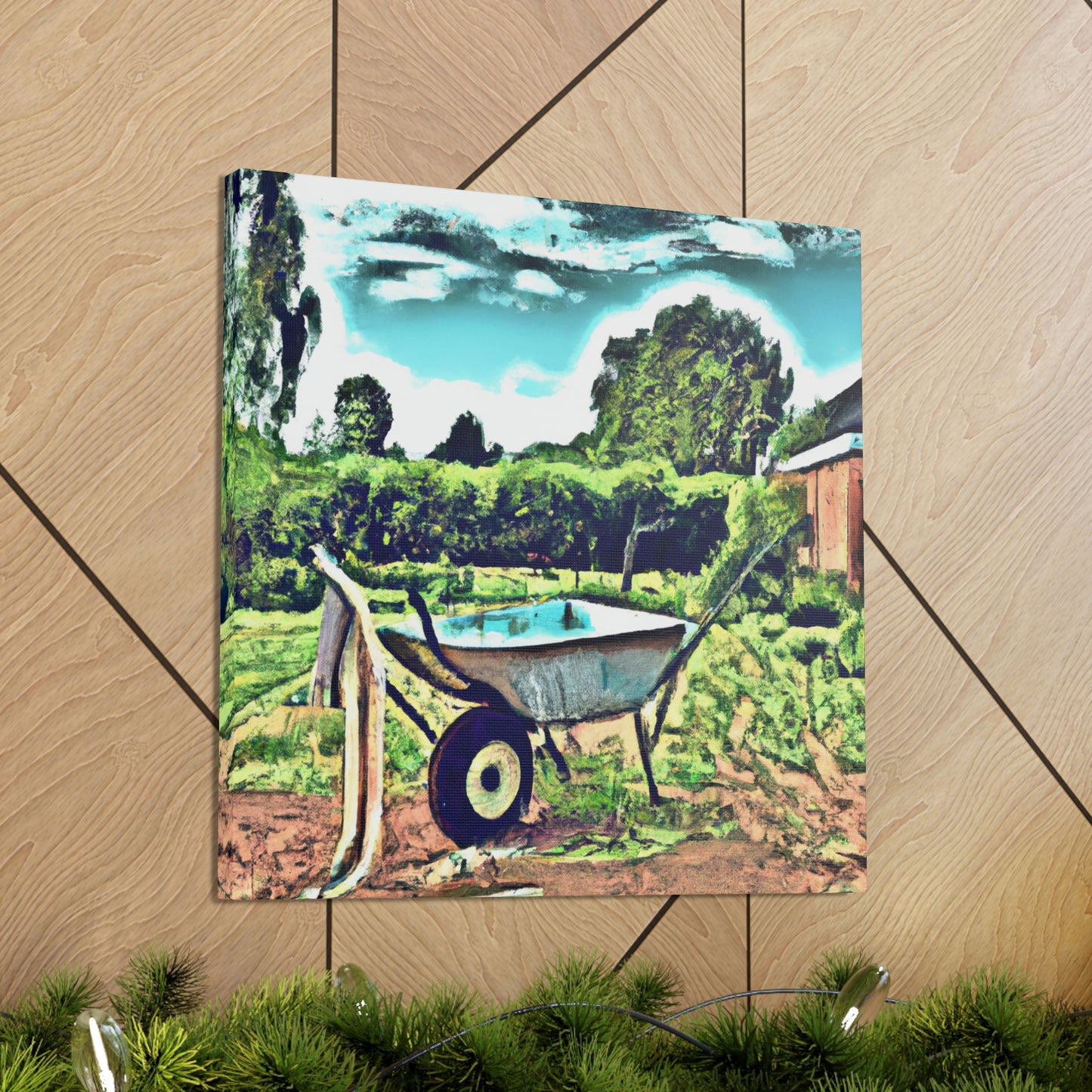 "Wheelbarrow in Bloom" - Canvas