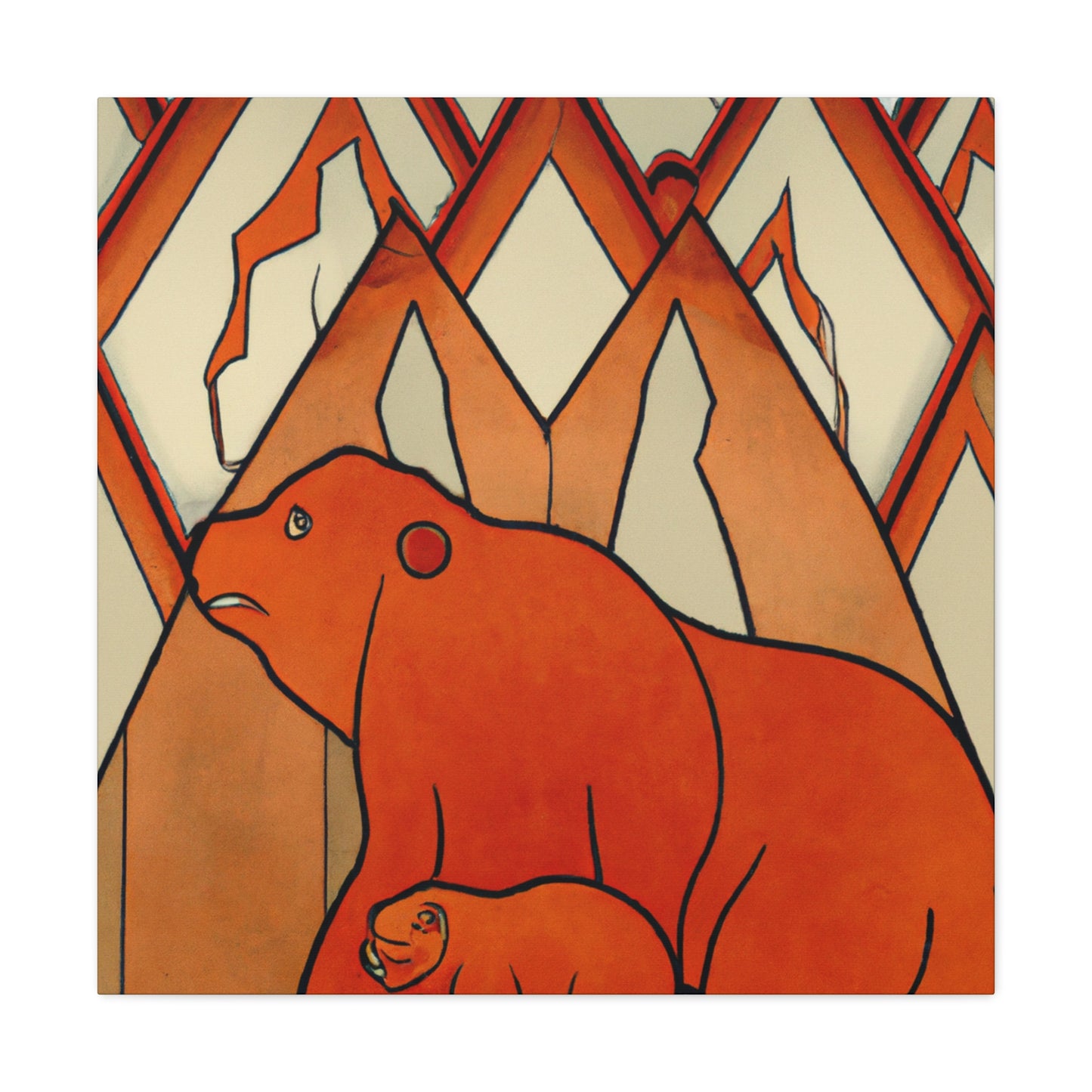 "Bear in Art Deco" - Canvas