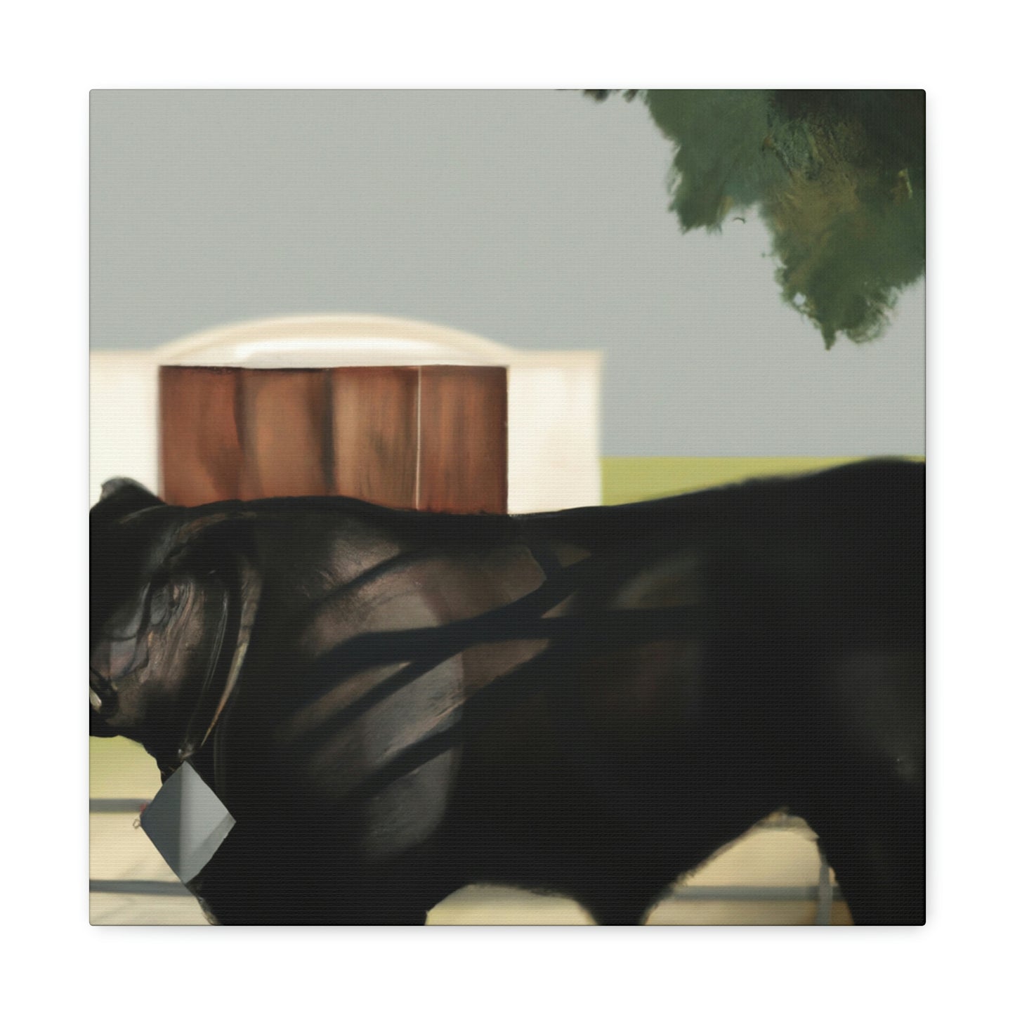 "Black Angus, Art Deco" - Canvas