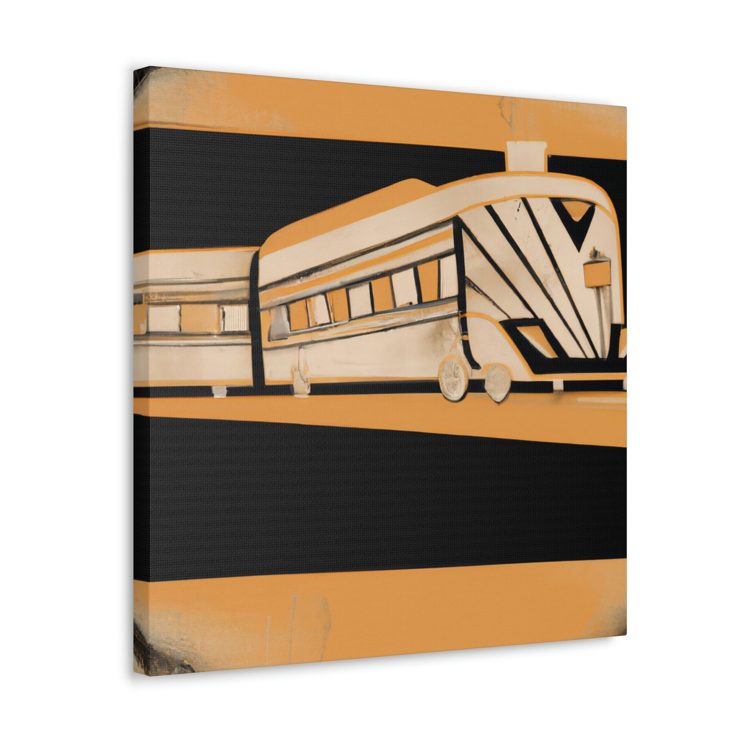 "Train of Deco Dreams" - Canvas