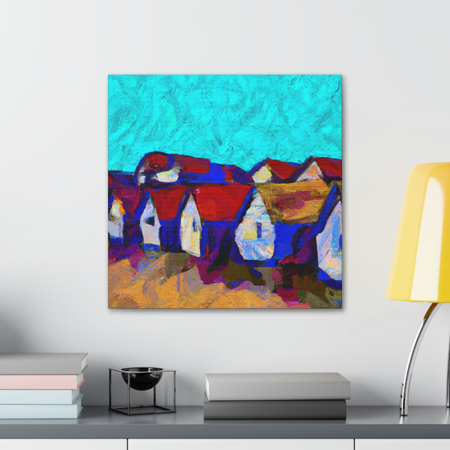 "Cottages at the Shore" - Canvas