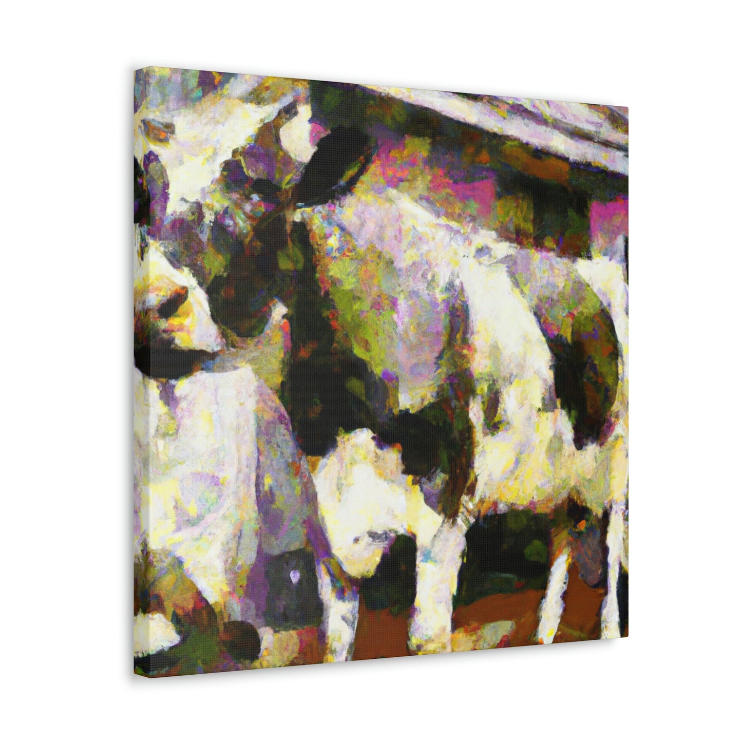 Milking a Countryside Cow - Canvas