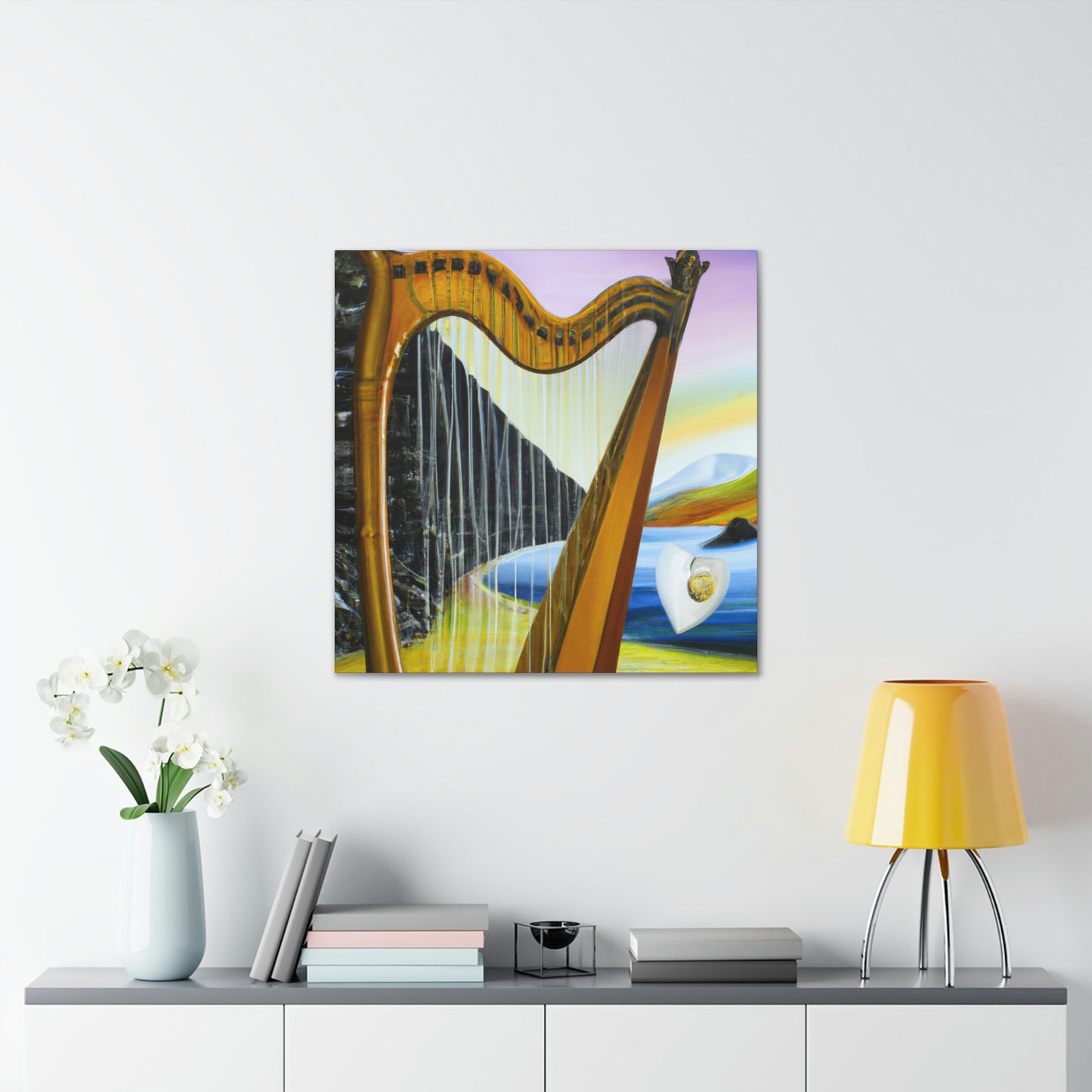 "Harp and Dreamscapes" - Canvas