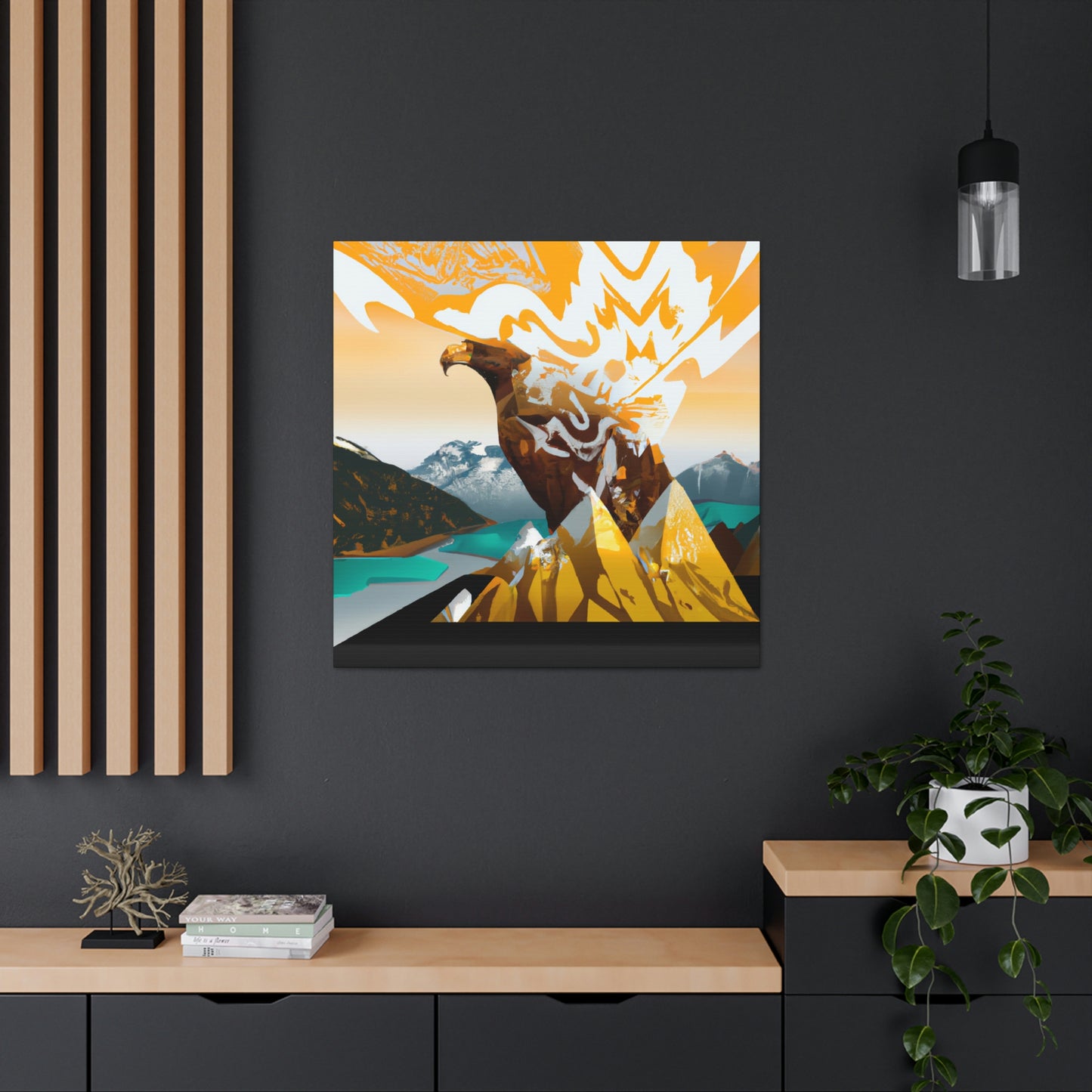 Golden Eagle Soaring High - Canvas