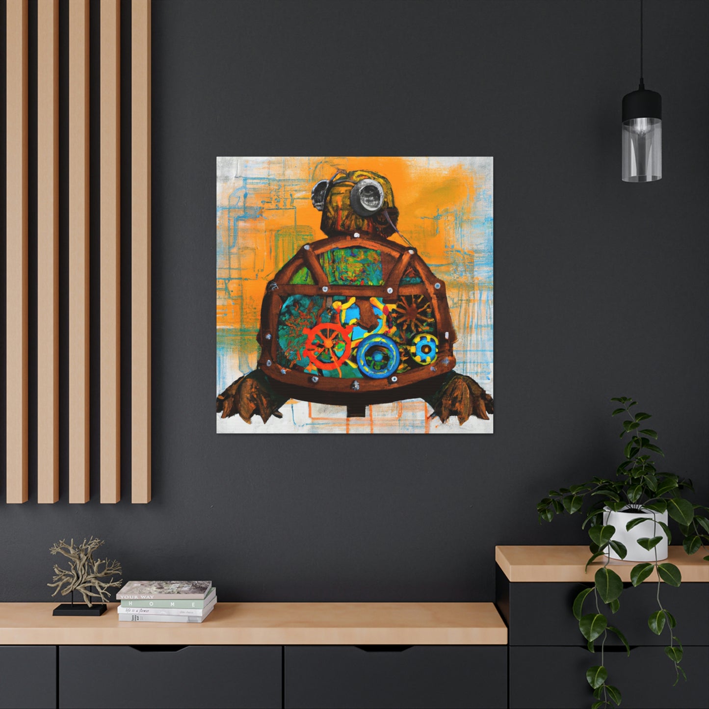 Sea Turtle Clockwork Dreams - Canvas