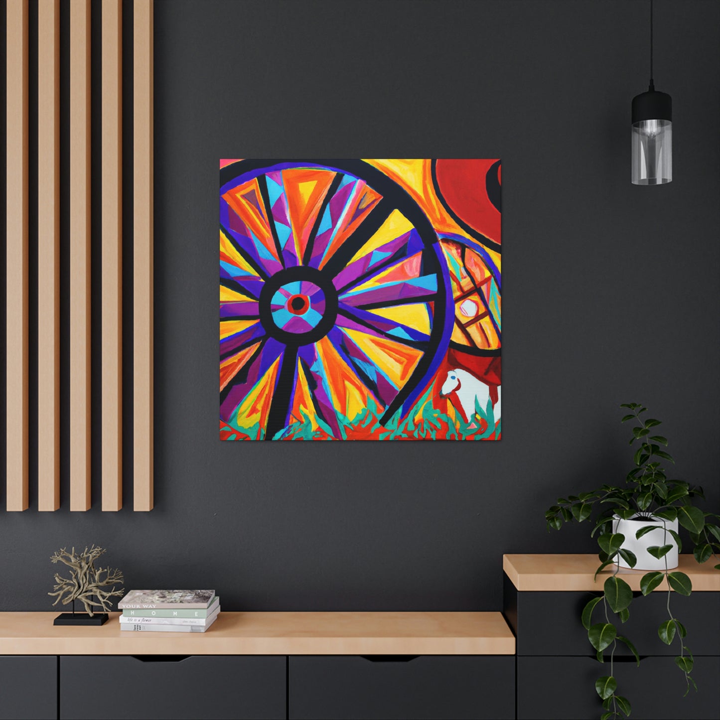 "Wagon Wheel Symphony" - Canvas