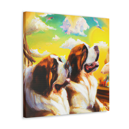 "Saint Bernard's Surreal Dream" - Canvas