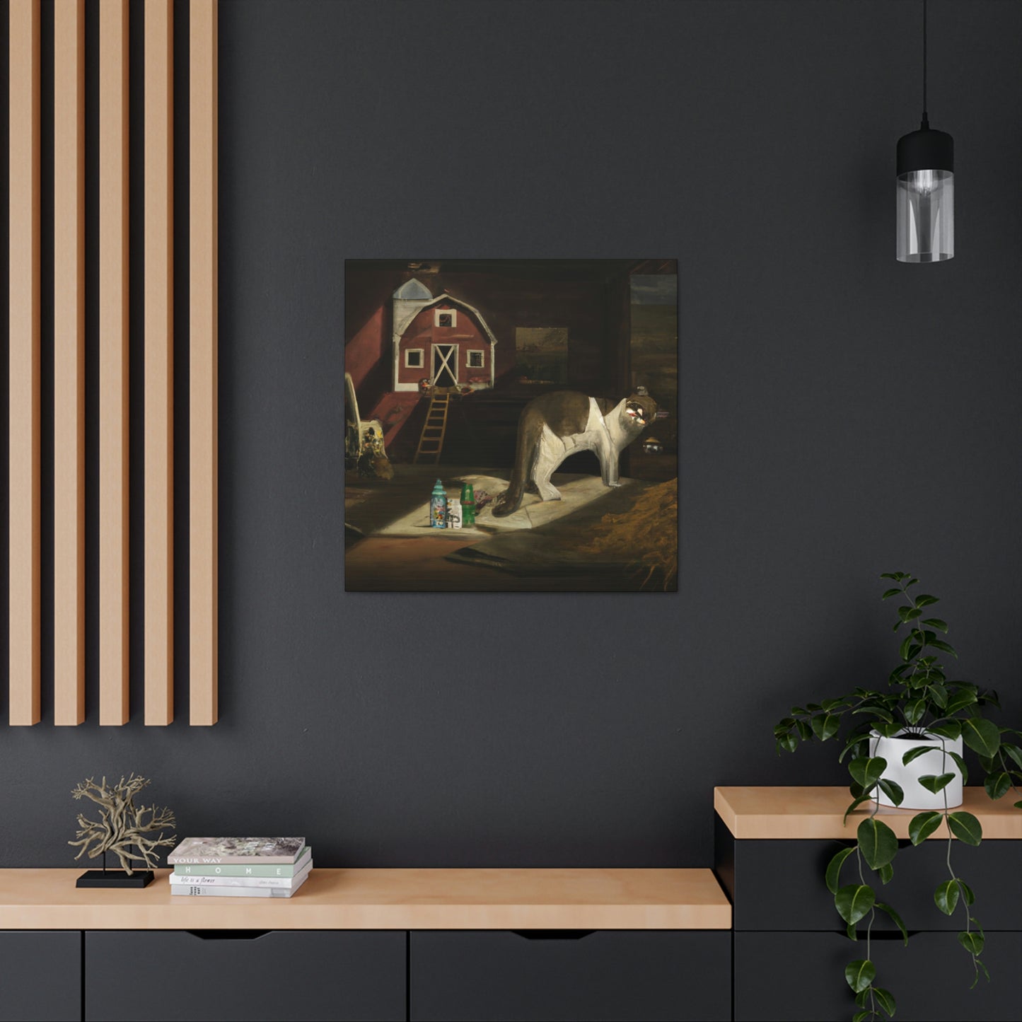 Barn Cat's Dreamscape - Canvas