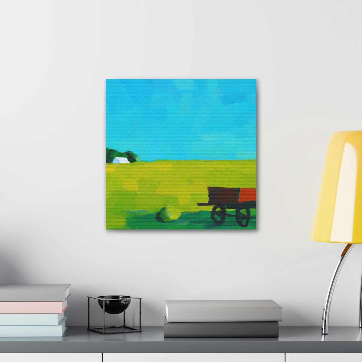 "Hay Wagon Minimalism" - Canvas