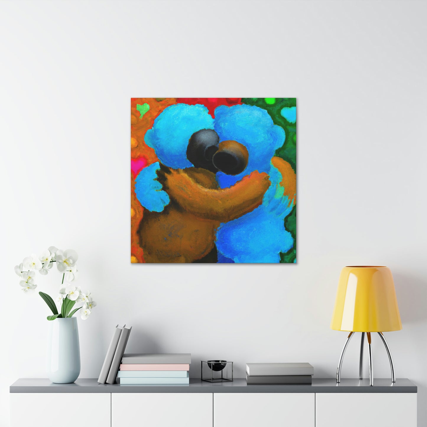 "Love's Embrace Bear Hug" - Canvas