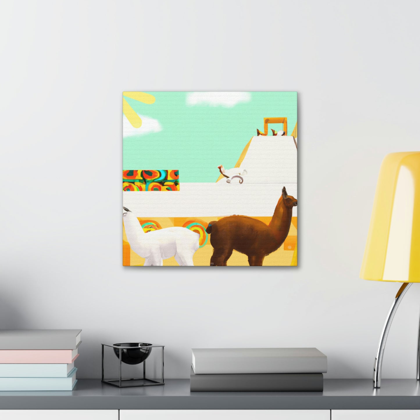 Llama in Art Deco - Canvas