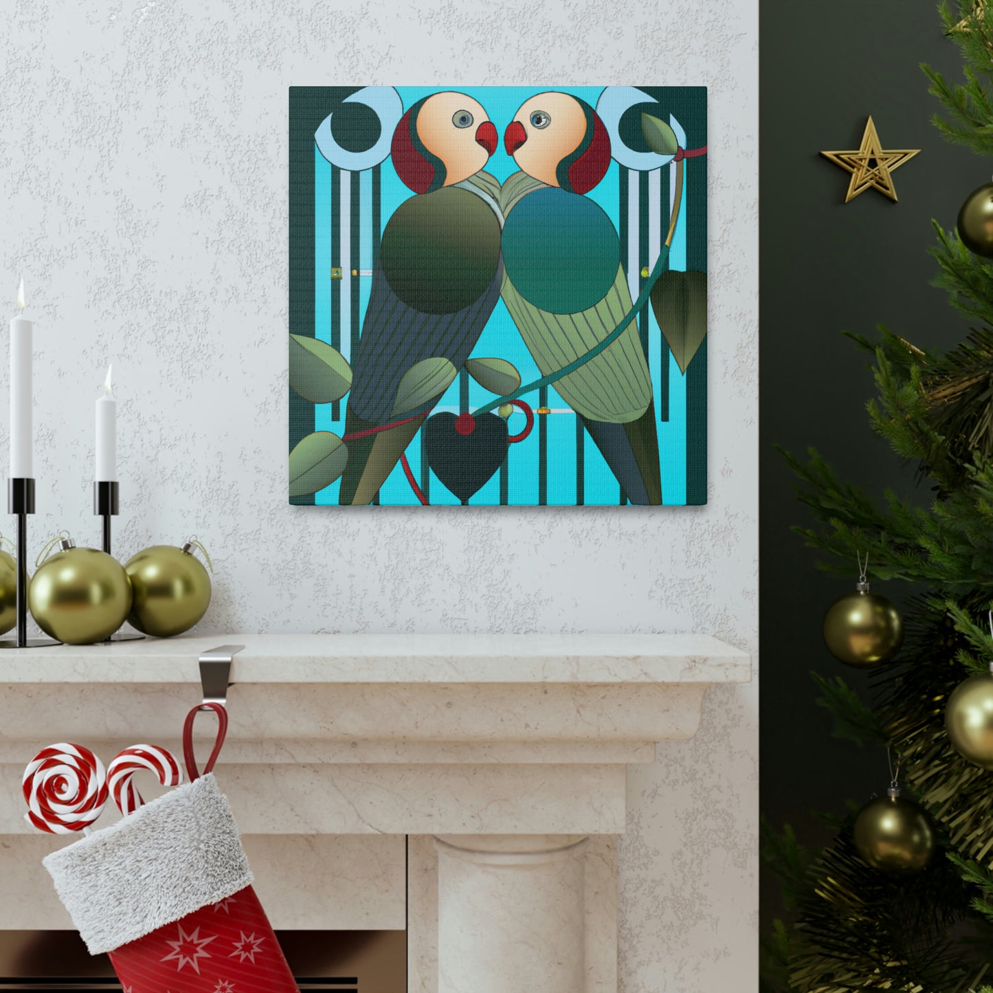 Lovers in Art Deco - Canvas