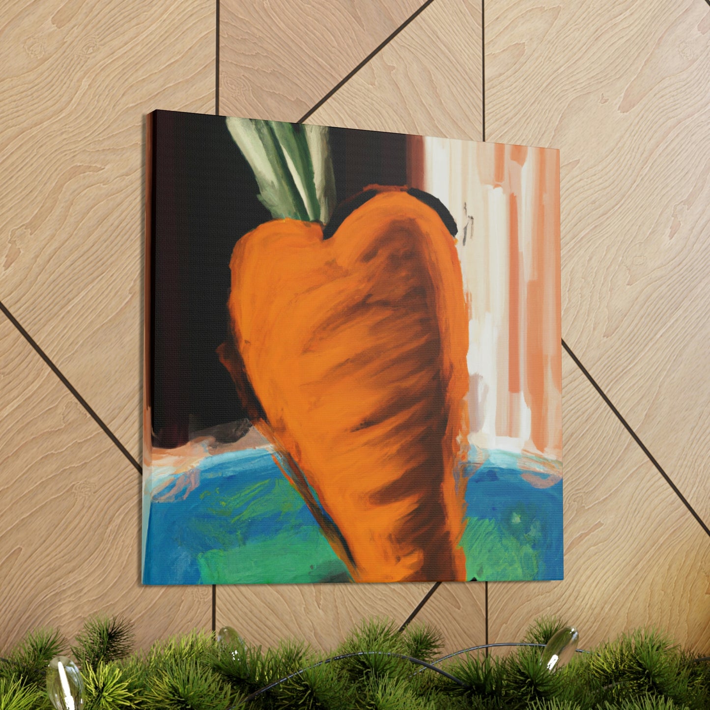 Carrot's Expressionist Glow - Canvas