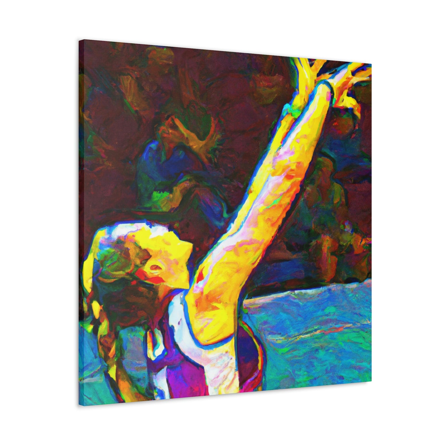 Volleyball in Colorful Motion - Canvas