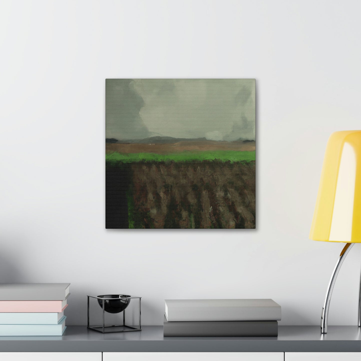 "Harvesting Corn Ablaze" - Canvas