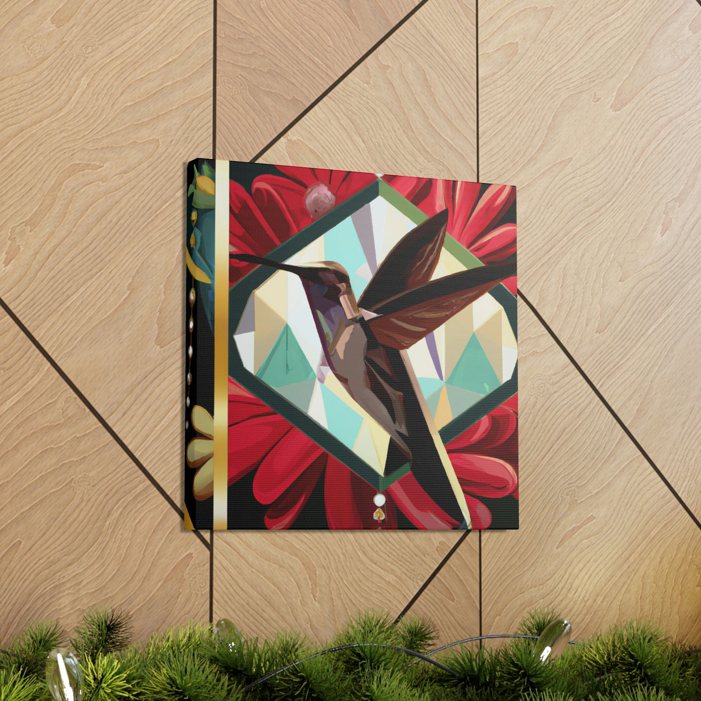 "Ruby-Throated In Flight" - Canvas