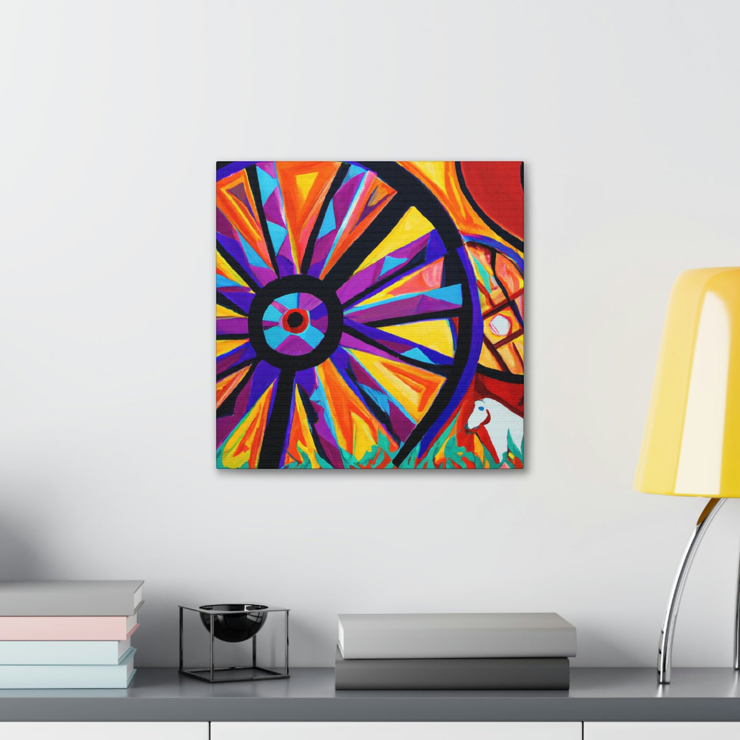 "Wagon Wheel Symphony" - Canvas