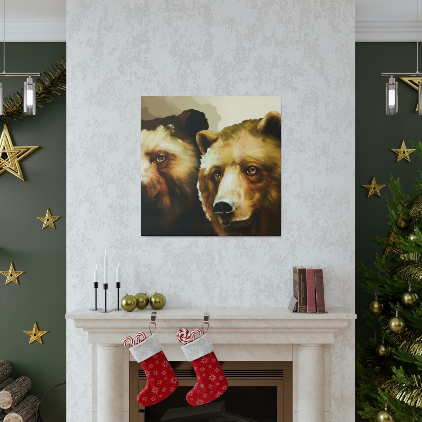 Grizzly Bear Family Portrait - Canvas