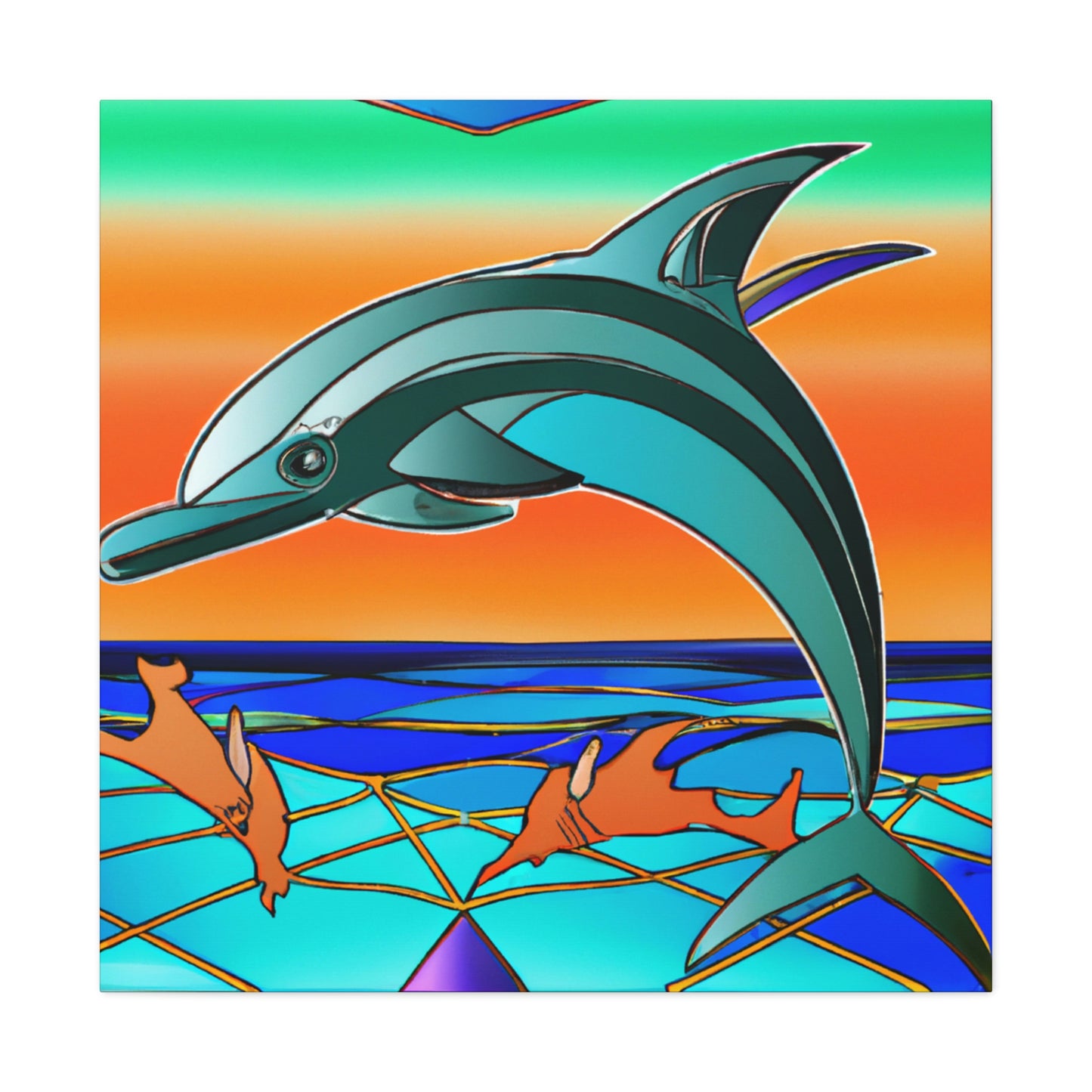 Gliding Dolphin Majesty - Canvas