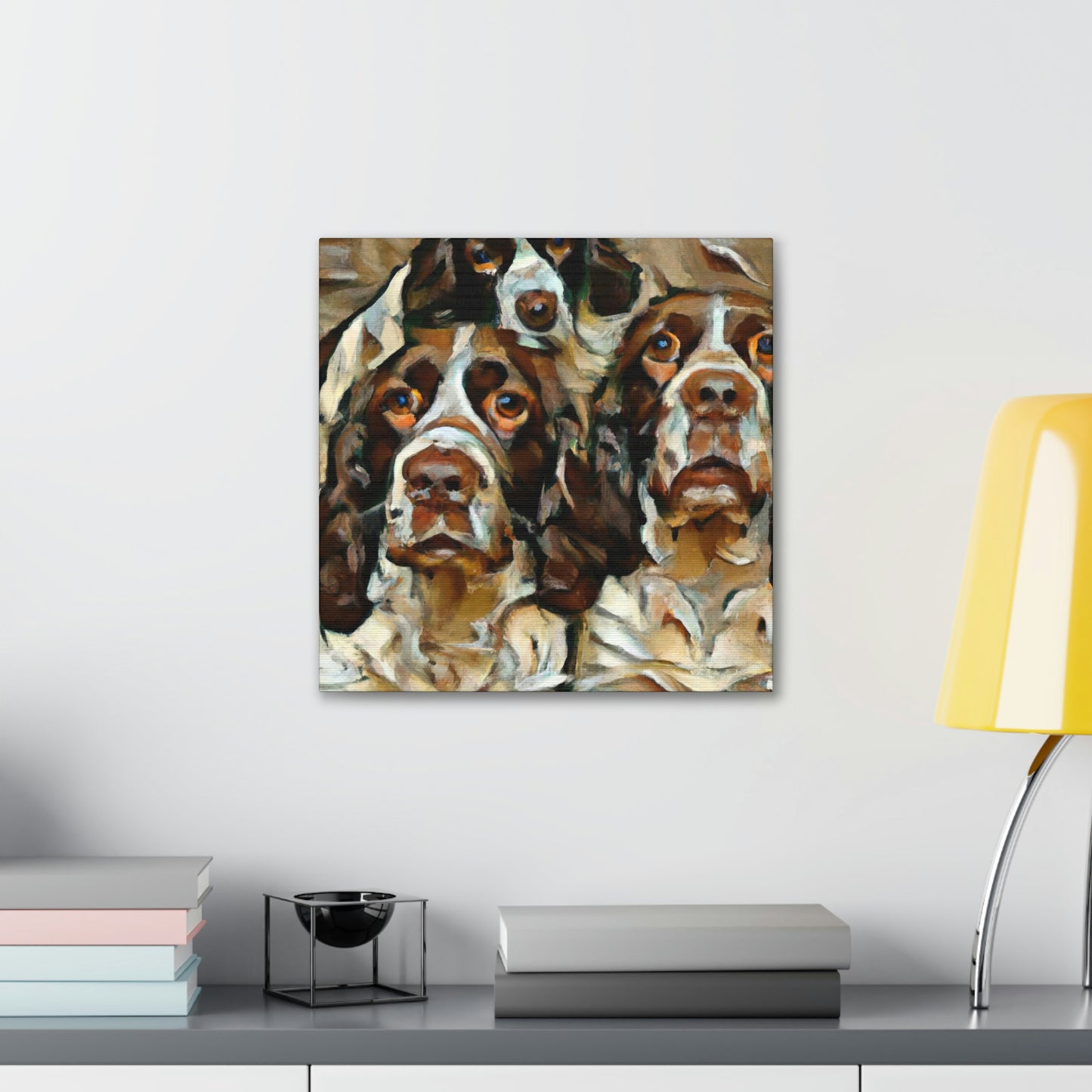 English Springer Watching - Canvas