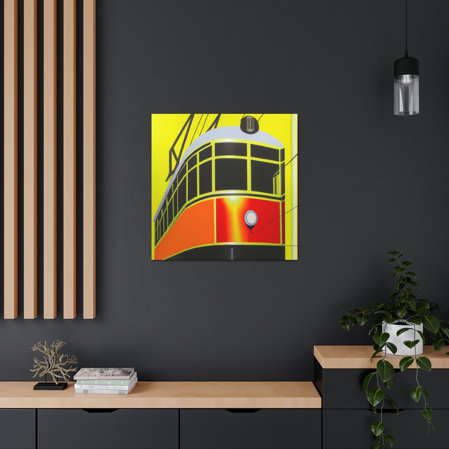 "Electric Tram Ablaze" - Canvas